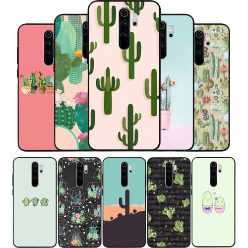 Cactus Soft Silicone black Phone Case For Redmi 4A 4X 5PLUS 5A NOTE 9S 9 8T 8 7 6 5 4 PRO