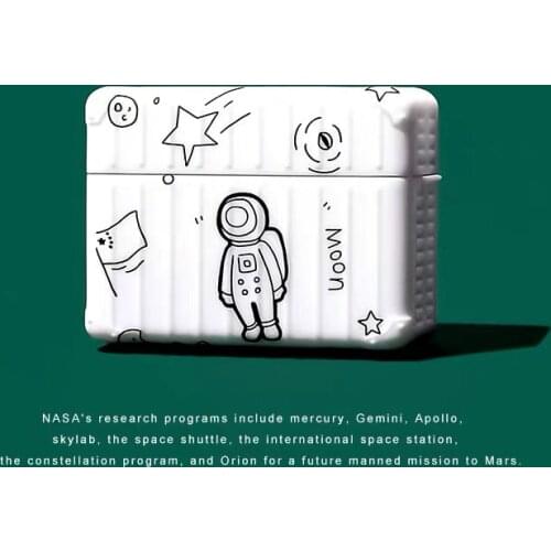 New Astronaut Wireless Earphone Charging Box Cover Bag for Apple AirPods Pro Soft Protective Case Cover for AirPods 3 2 1