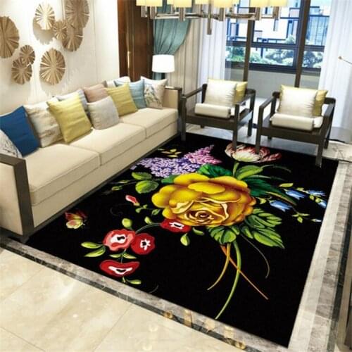 Flowers Fashion Soft Flannel Lion 3D Printed Rugs Mat Rugs Anti-slip Large Rug Carpet Home Decoration 09