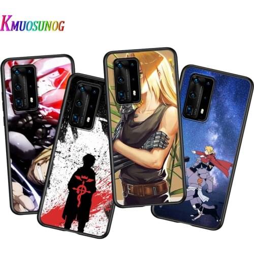 For Huawei P40 P30 P20 Pro Lite E Plus 5G Matte Phone Case Anime FullMetal Alchemist for Huawei P10 P9 P8 Lite Phone Cover
