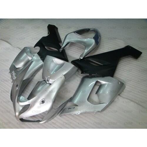 For Kawasaki ZX6r 2005 - 2006 Motorcycle Fairing Ninja ZX-6r 2006 Fairings 636 ZX-6r 2006 Black Silvery Fairings
