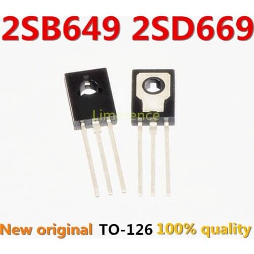 5Pair 2SB649AC 2SD669AC TO-126 2SB649 2SD669 (5pcs B649+5pcs D669 )PNP NPN Epitaxial Planar Transistors