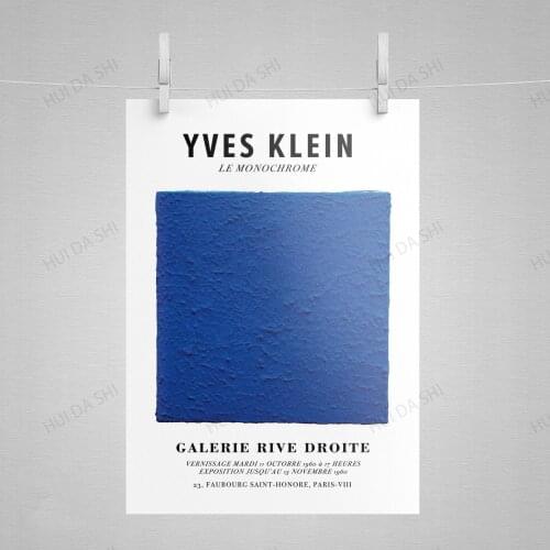 Yves Klein - Klein Blue Premium Posters Klein Art Print Museum of Modern Art Exhibition Poster Modern Art Wall Art Living Room