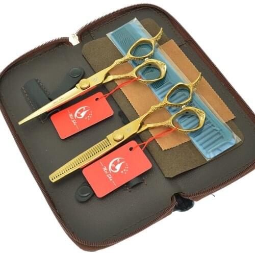 Meisha 6.0'' Japan 440C Barber Hair Cutting Scissors Thinning Shears Salon Hairdresser Dragon Handle Hair Styling Scissor A0079A