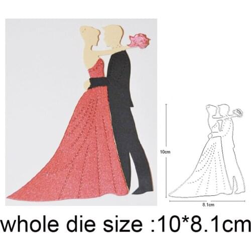 Metal cutting dies cut die mold wedding couple Beauty and beast Scrapbook dies craft paper knife mould blade punch stencils dies