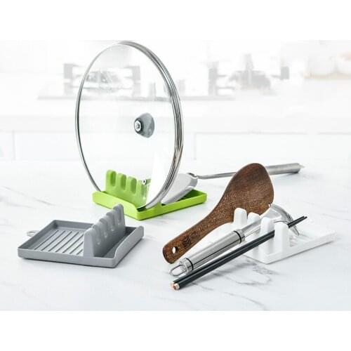 Multifunction Spoon Rest Holder Kitchen Utensil Organizer For Fork Spatula Holder Heat Resistant Storage Shelf For Pot Lid Spoon