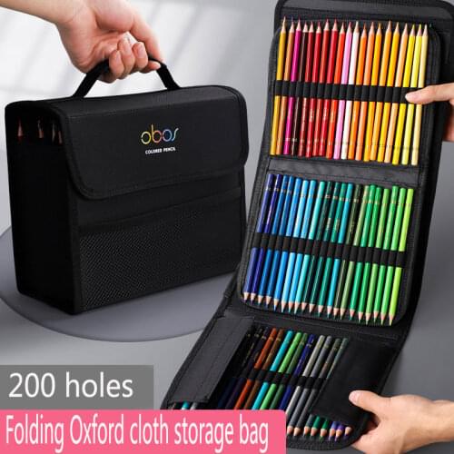 120/150/200 color colored pencils set water-soluble or oily optional, suitable for art drawing and sketching portable Pencil cas