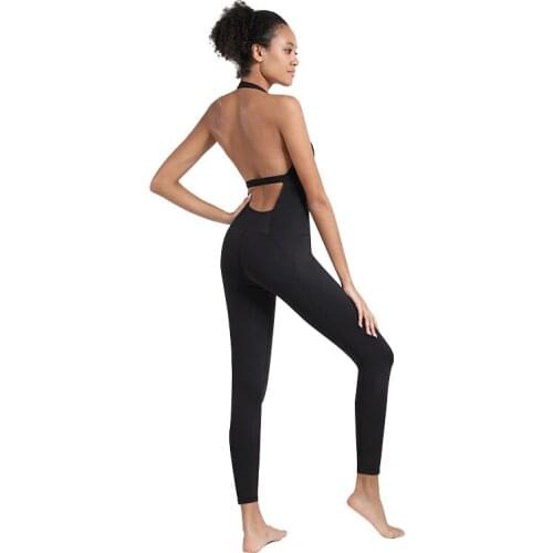 New Beautiful Back Fitness Clothing Neck-haltering Yoga Sets Tight-fitting Sport Wear All-in-one Sports Wear For Women Gym