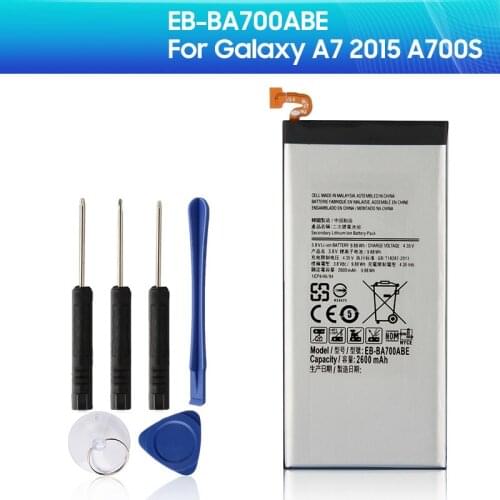 SAMSUNG Original Replacement Battery EB-BA700ABE For Samsung Galaxy A7 2015 SM-A700F SM-A700FD SM-A700S SM-A700L SM-A700 2600mAh