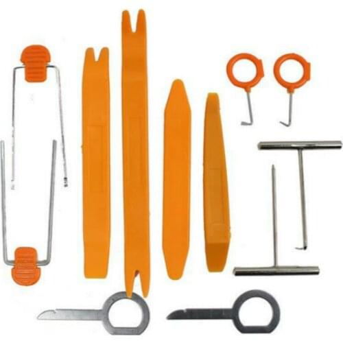 Plastic Auto Car Repair Disassembled 12pcs/Set Audio Removal Installtion Pry Tools Car Radio Door Clip Panel Trim Repairing Set