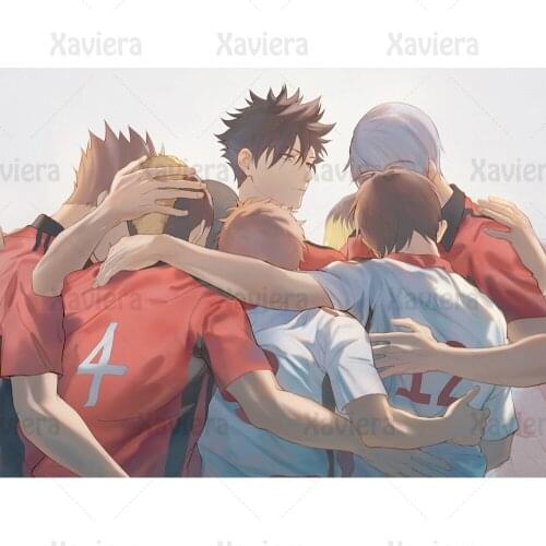 Full Diamond 5D Diy Diamond Painting Japanese Anime Volleyball Teenager Team Diamond Embroidery Rhinestone Cross Stitch Sticker