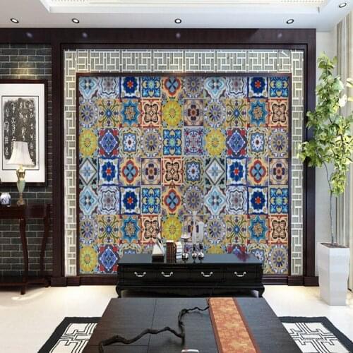 Custom photo wallpaper Retro European classical Tile wallpaper background wall custom bedroom restaurant mural