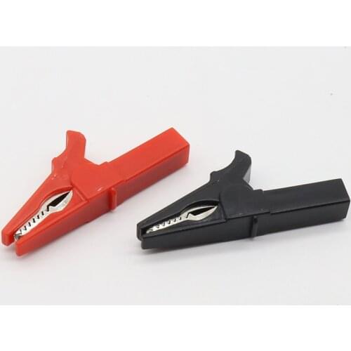 Sale 2PCS Battery Test Clip 55MM HV Alligator Clip For Banana Plug 4mm Multimeter Pen Cable Probes Crocodile Clip
