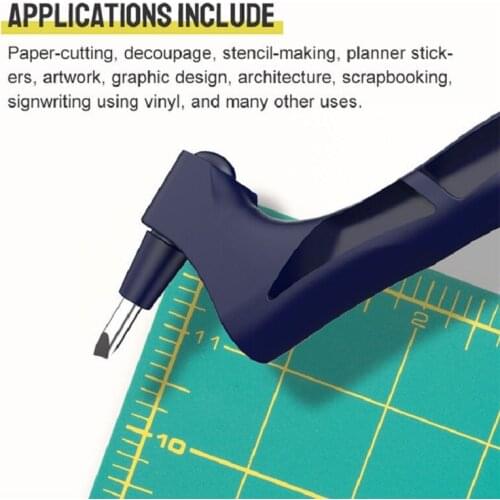 DIY Patchwork Tool Leather Fabric Wood Carving Paper Mold Cutter Art Craft Pattern Cutting Knife With 360 Steel Rotating Blade
