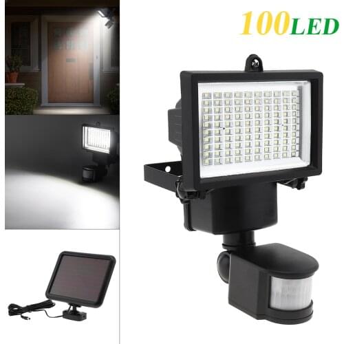 Solar Power Panel 100 SMD LED Flood Light Motion Sensor Outdoor Garden Yard Street Path Landscape Seucrity Lamp Floodlight