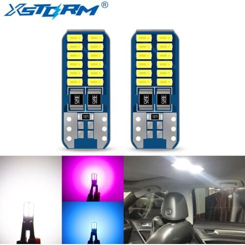 2pcs W5W LED T10 Led Canbus 168 194 LED Bulbs No Error Car Side Marker Light License Plate Lamp White Ice Blue Pink 12V 6000K