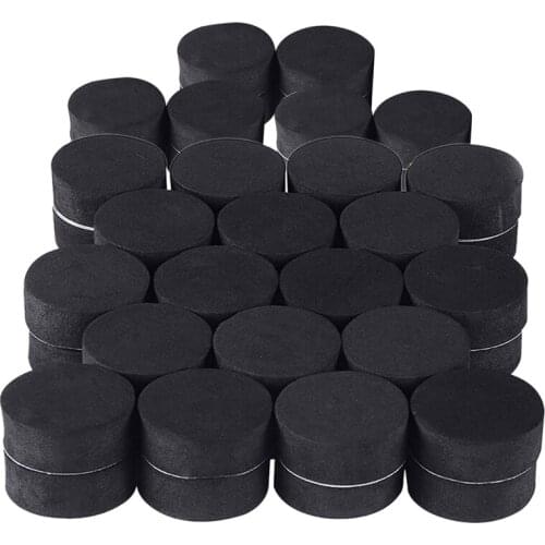 24Pcs Flower Plant Pot Feet Risers Natural Rubber Pot Mat Invisible Plant Pots Risers Pad Flower Pot Feet Black