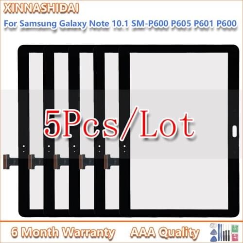 5pcs/lot For Samsung Galaxy Note 10.1 SM-P600 P600 P601 P605 Touch Screen Digitizer Glass Panel Sensor Tablet PC Replacement