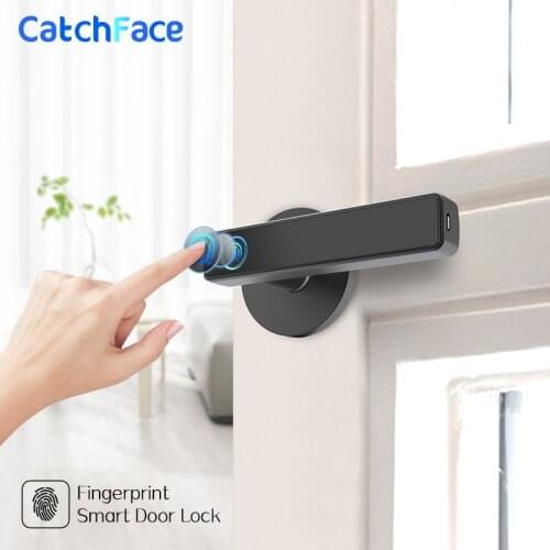 Fingerprint Handle Lock Biometric Digital Smart Door Lock Automatic Security Door Electronic lock for Home and Office