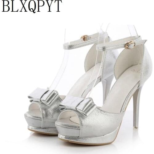BLXQPYT New Gladiator Sandals Summer Women Sexy fashion Shoes woman Super High Heels(11cm) Women Pumps wedding Party shoes 12