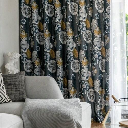 COLORFUL KING Black White Floral Modern Simplicity Blackout Curtains Drapes Curtains For Living Room Kitchen Bedroom