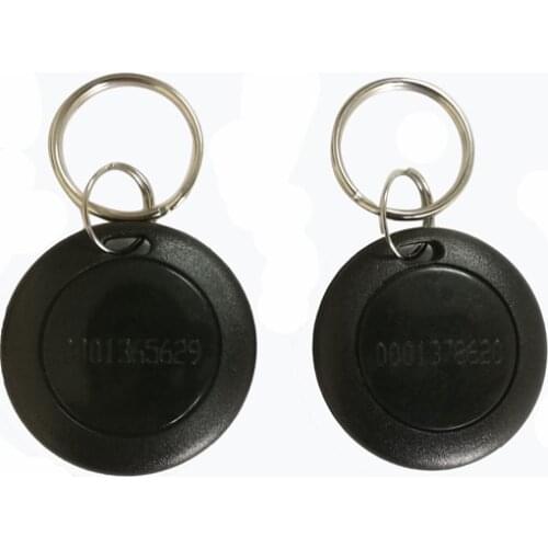 DWE CC RF 13.56mhz rfid tag round shape black color fobs
