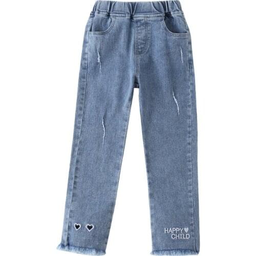 2021 Autumn Baby Girls Boys Clothing Children Jeans Pants Enfant Stretchy Denim Trousers Toddler Clothing Fashion Casual Clothes