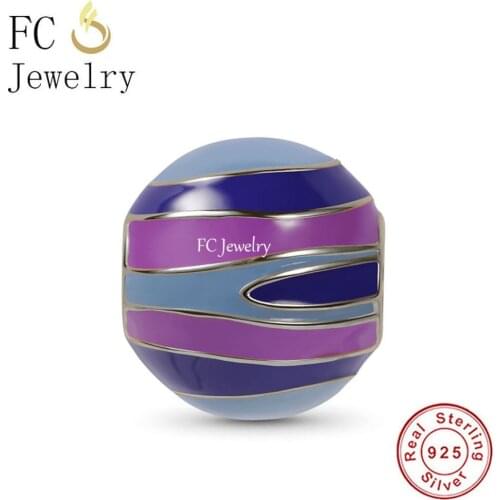 FC Jewelry Fit Original Pandora Charm Bracelet 925 Sterling Silver Enamel Mercury Universe Bead For Making Women Berloque 2021