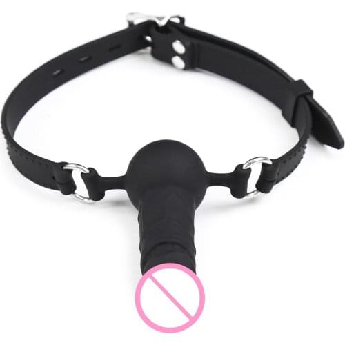 Simulation Penis Dildo Gag Couples Oral Fixation SM Bondage Adult Erotic Sex Toy