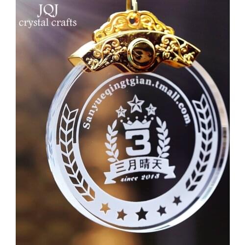 Customized Crystal Medal Sports Awards Sandblasting Logos & Words For Personalized DIY Gifts Home Decoration Accessories