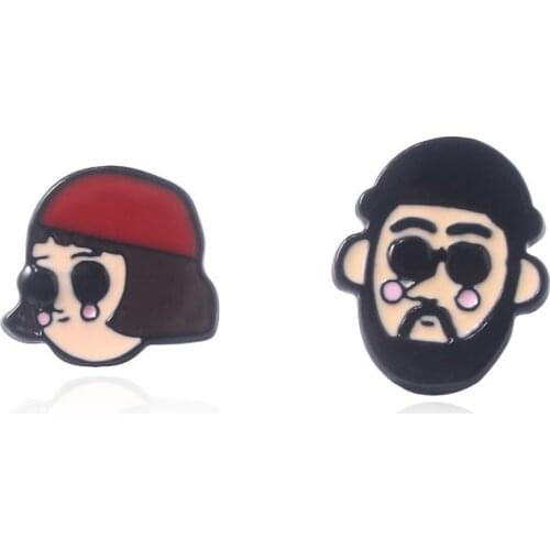 Cute Mathilda Leon Acrylic Earring The Professional Killer Character Leon And Matilda Cartoon Earring For Girls Couple Jewelry