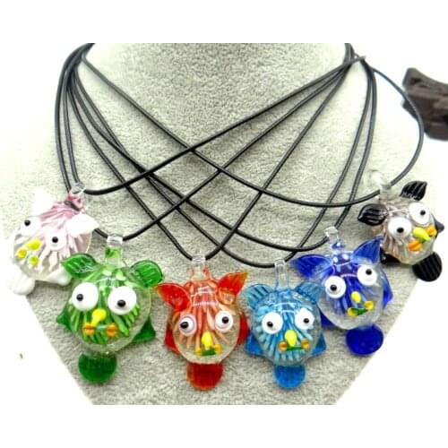 Fashion Quartz crystal Multi-Color Coloured Glaze Glass loose charm Pendant Jewelry making necklace Accessories wholesale