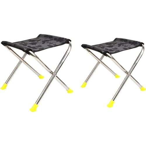 Stainless Steel Folding Chair Folding Stool Pony Zha Portable Outdoor Camping Fishing Chair Household Stool