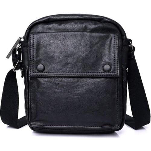 New Fashion Leather Men Shoulder Bag Outdoor Sports Head Layer Full Grain Mens Messenger Bag Korean Casual Bags
