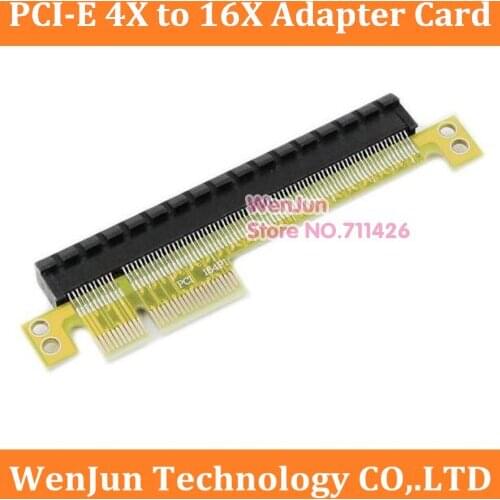 New PCI-E 4x to 16x Graphics card protection Adapter PCB Test Card PCI Express PCIe x16 Extender adapter card for 1U 2U