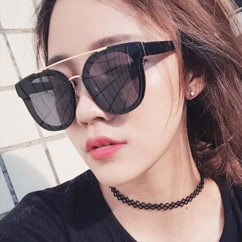 Cat Eye Fashion Sunglasses Women Vintage Brand Designer Metal Double Beam Sun Glasses Female Shading Eyewear UV400 W06