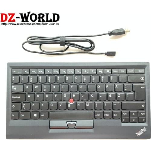 Original New for Lenovo ThinkPad Bluetooth DK Denmark Keyboard KT-1255 Wireless Tablet PC Laptop USB Charger Trackpoint 03X8701