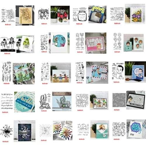 Popular Items Girls Flowers Words Animals Transparent Clear Silicone Stamp For DIY Scrapbooking Cards New 2020