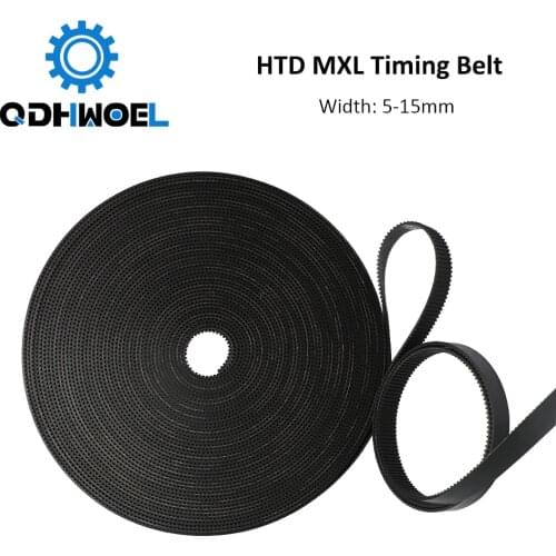 QDHWOEL MXL Open-Ended Timing Belt Transmission Belts Rubber Width 5mm For Fiber YAG Pully CO2 Laser Engraving Cutting Machine