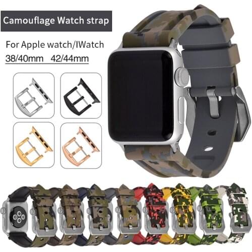 BEAFIRY Silicone Rubber Watch Band Straps for Apple Watch 5 44mm 40mm Watchbands Waterproof Sweatproof for IWatch 4321 38mm 42mm