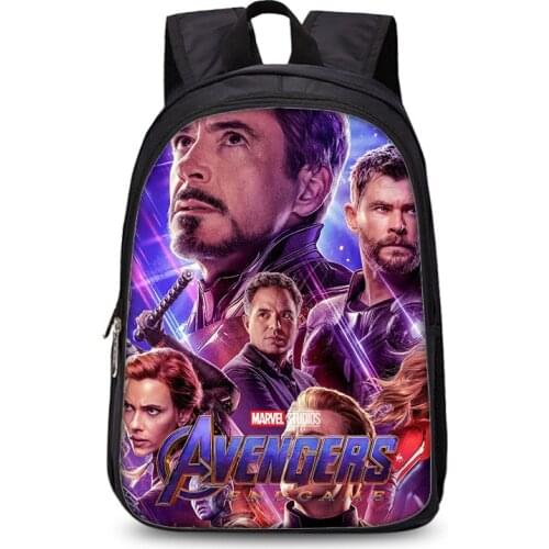 13Inch Girls&Boys Backpack for School Avenger Endgame 3D Backpack Kids Bookbag School Bag Teen Children Fashion Mochila Escolar