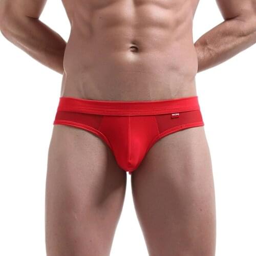 Sexy Erotic Underwear Male Briefs Mens Underwear Head U Convex Ultra-thin Transparent Breathable Mens Briefs Low Waist Pants