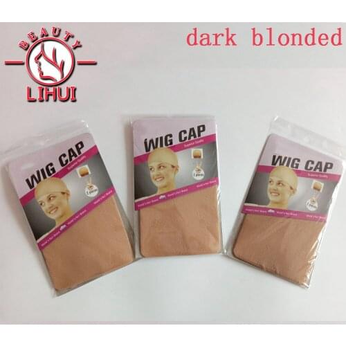 1/2 Pcs/Pack Dark Beige Wig Cap Hair net For Weave Hairnets Wig Nets Stretch Mesh Wig Cap Breathable Wig Cap For Black Women