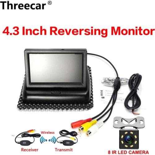 4.3 inch HD Foldable Car Rear View Monitor Reversing LCD TFT Display with Night Vision Backup Rearview Camera for Vehicle