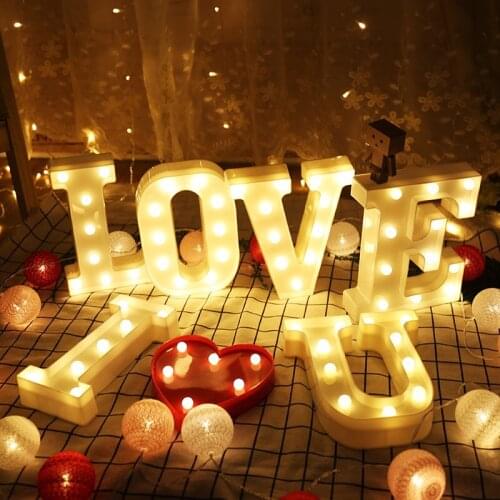 3D Alphabet Letter LED Lights Number Lamp Decor Night Light for Party Wedding Birthday Christmas Decor Bride To Be Anniversary