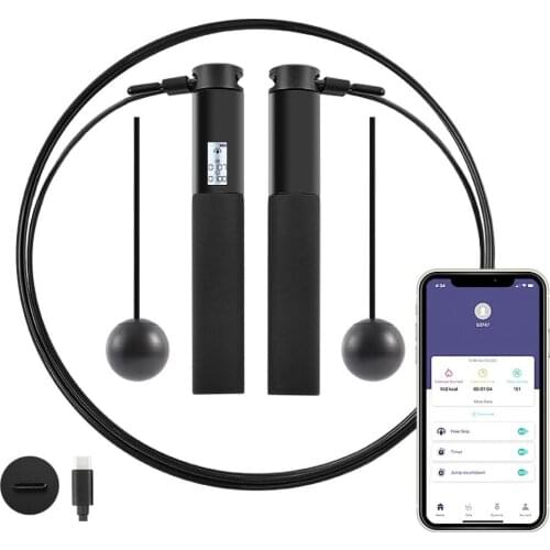 Intelligent Bluetooth Rope Skipping Fitness Electronic Counting Rechargeable Cordless Skipping Rope Fitness Equipmen