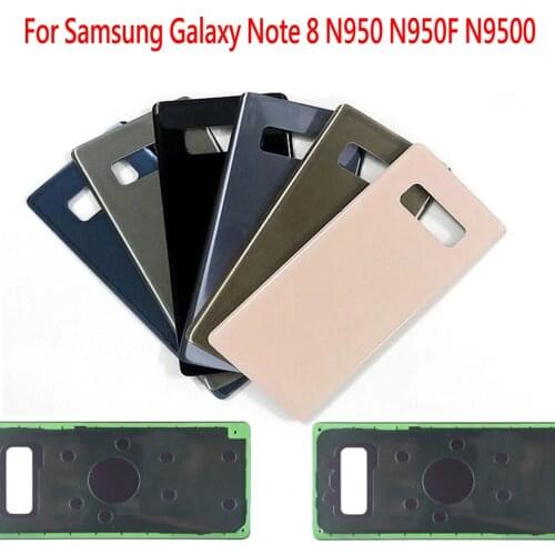 10 Pcs New For Samsung Galaxy Note 8 N950 N950F N9500 Rear Panel Battery Back Cover Glass Door Housing Replacement