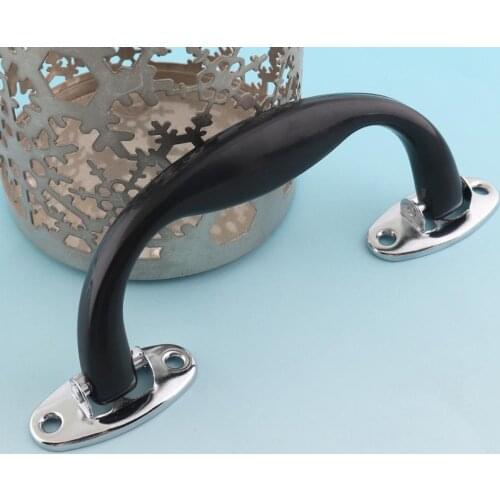 12cm Case Latch DIY Box Suitcase Replacement Arched Trunk Hardware Leatherware Craft Black Plastic Luggage Handle