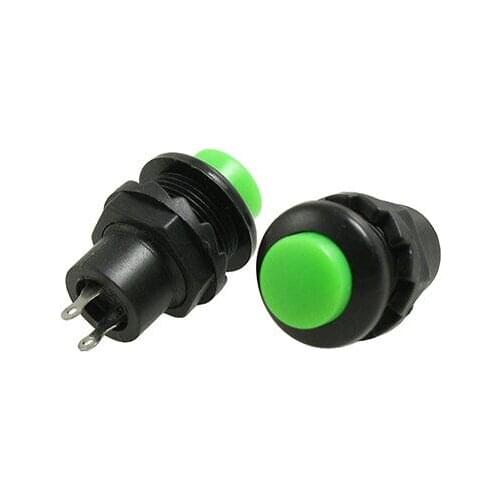 2 Pins SPST (ON)/OFF Green Momentary Push Button Switch N/O Normal Open DS-313