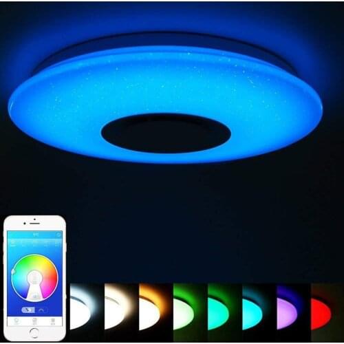 36/60W Modern RGB LED Ceiling Lights Home Lighting APP bluetooth Music Light Bedroom Lamp Smart Ceiling Lamp with Remote Control